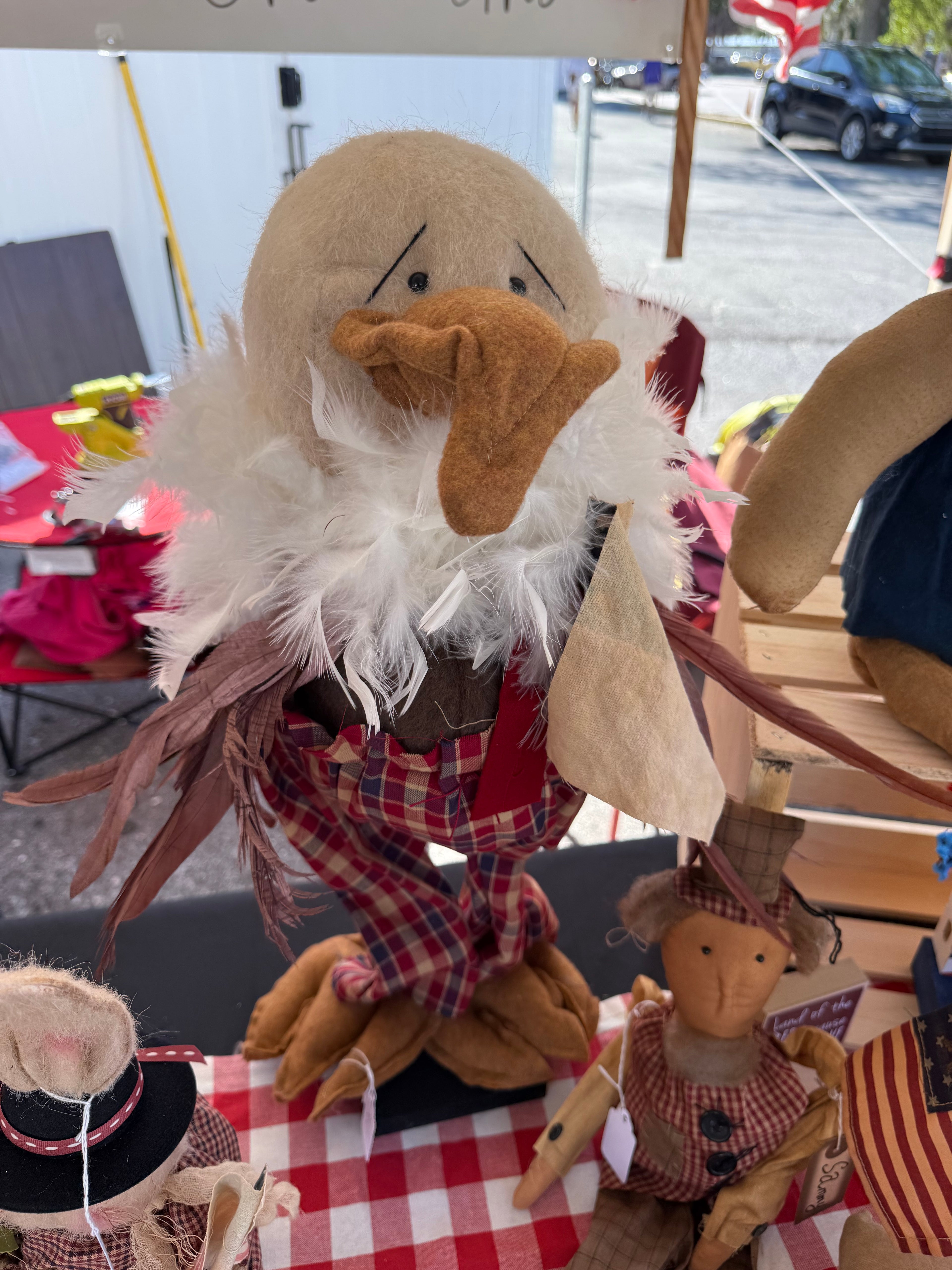 Handmade standing eagle